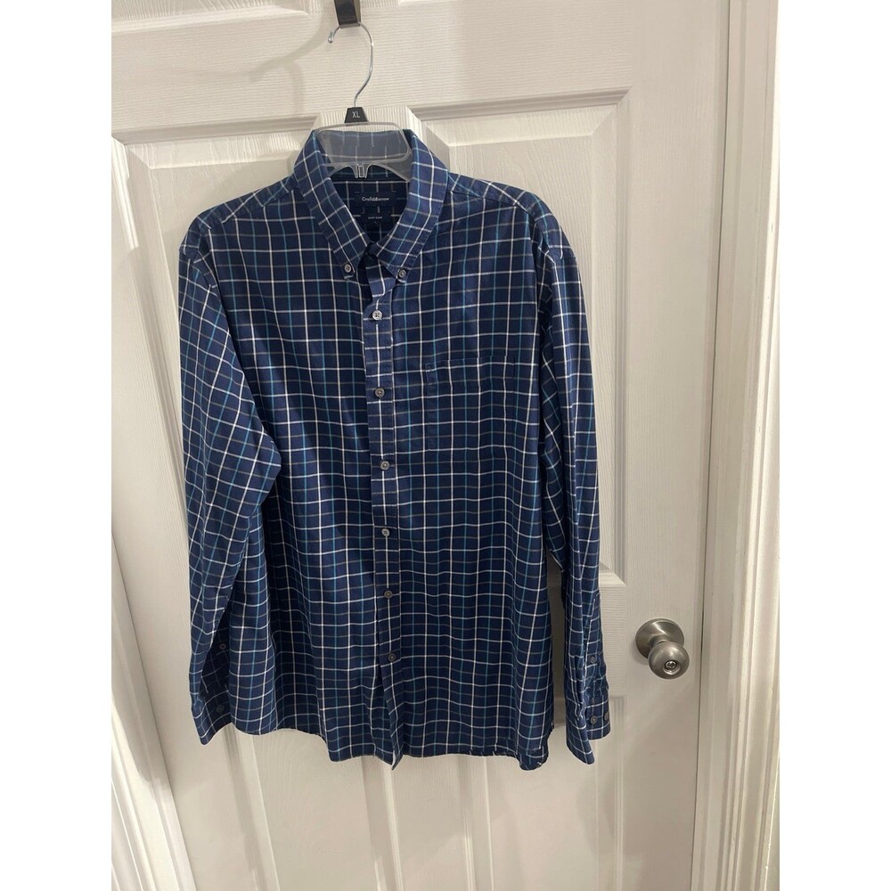 Croft & Barrow Long Sleeve Button Down Shirt Size L Blue - Picture 1 of 5